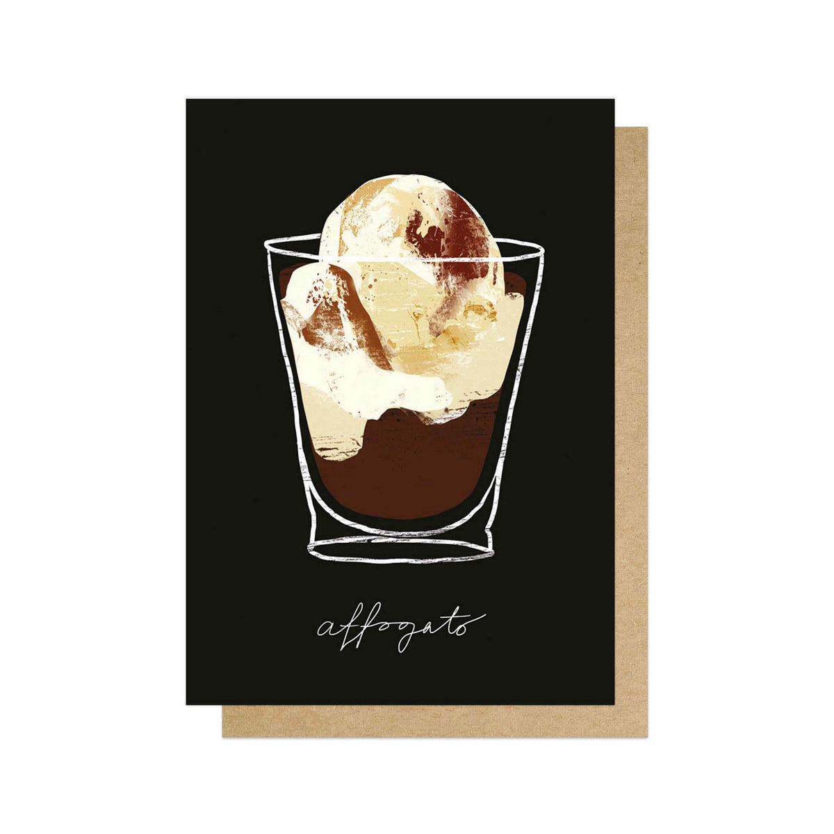 Affogato greeting card