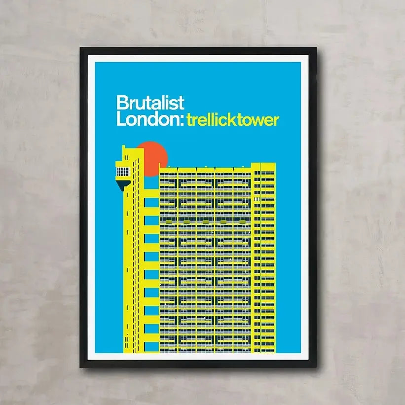 Brutalist London Trellick Tower art print