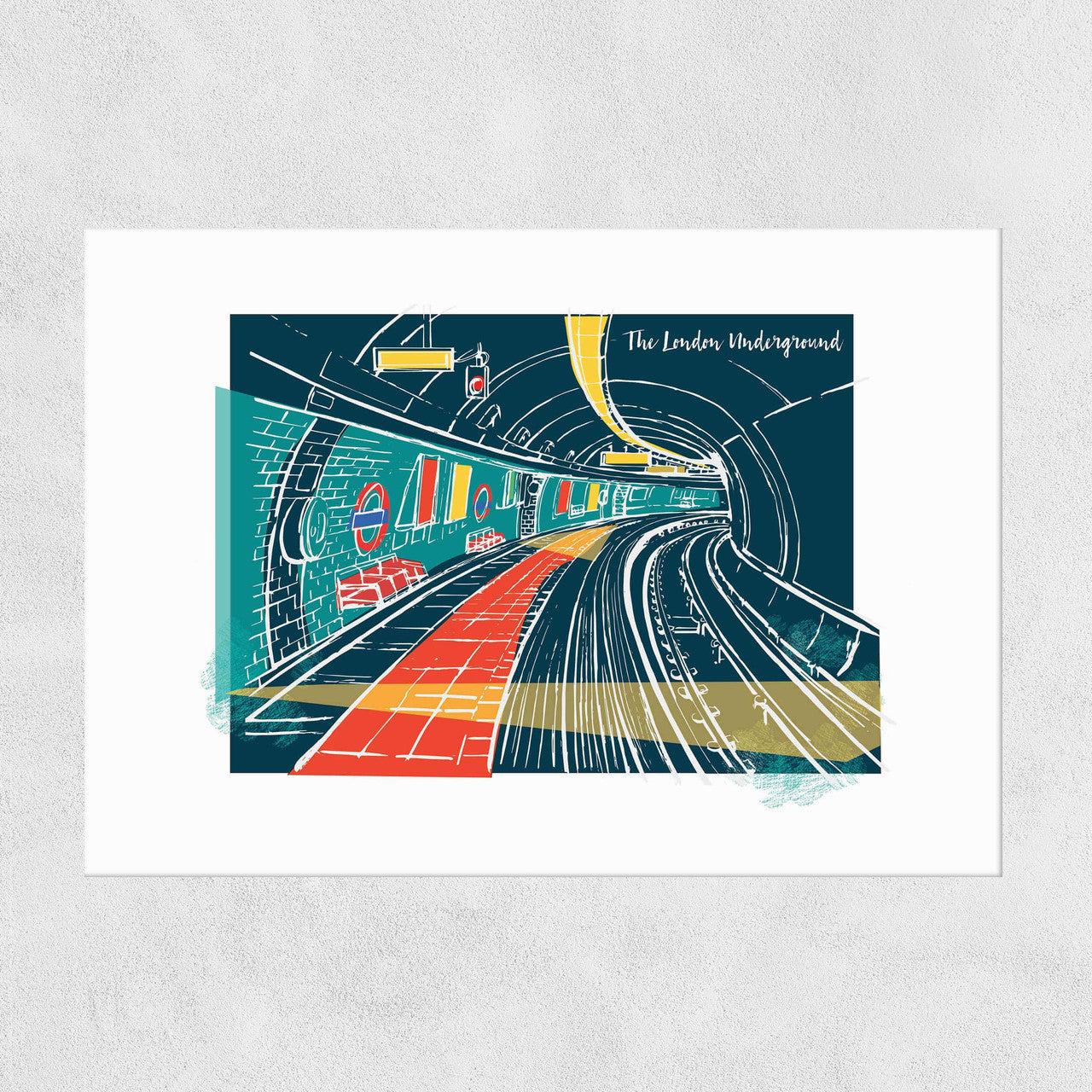London Tube, art print.