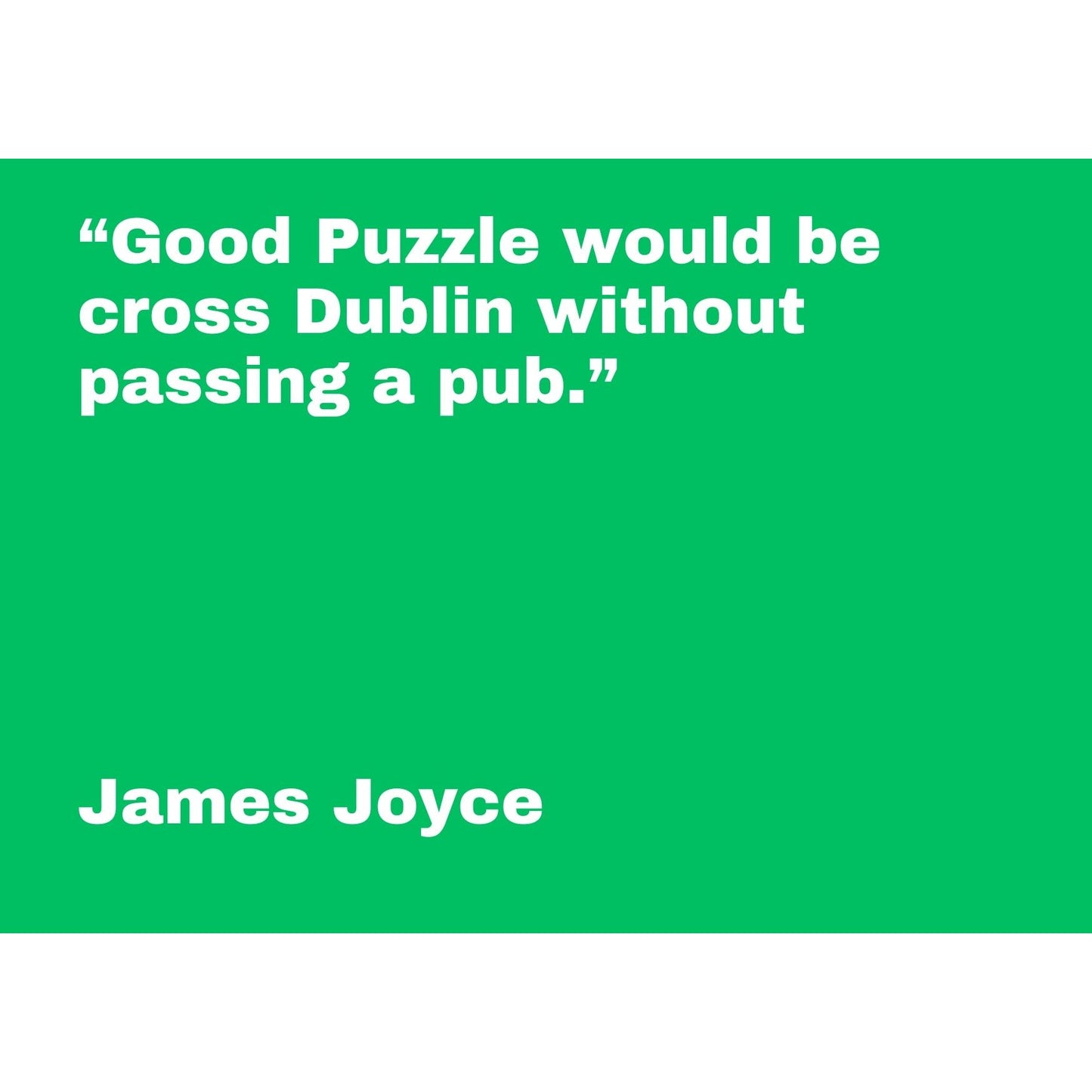 James Joyce: Good puzzle greeting card