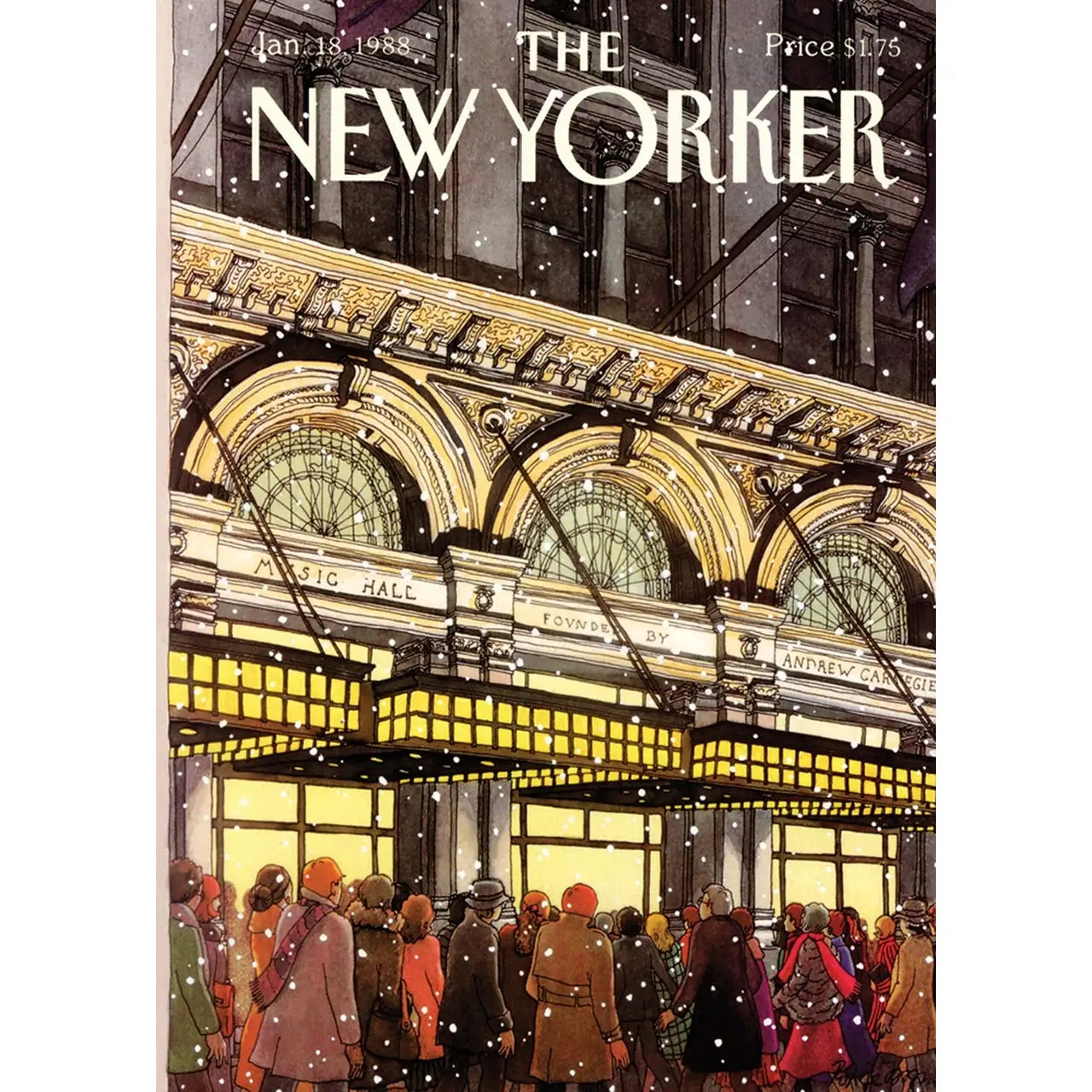 Radio City in winter greeting card