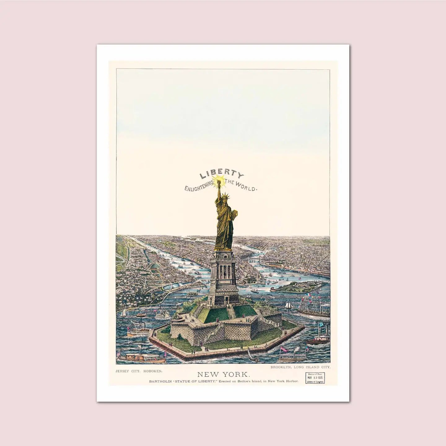 Statue of Liberty vintage poster A4