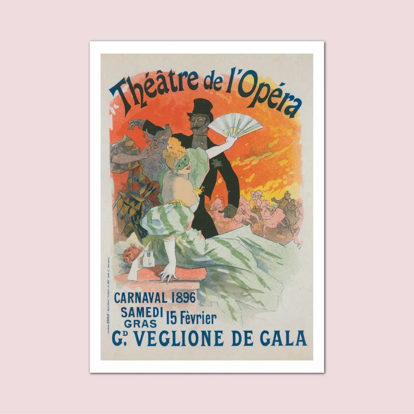Theatre de l'Opera art nouveau print A4