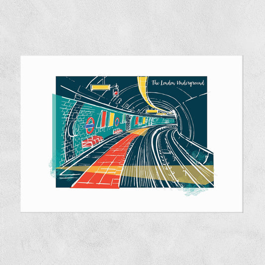 London Tube, art print.