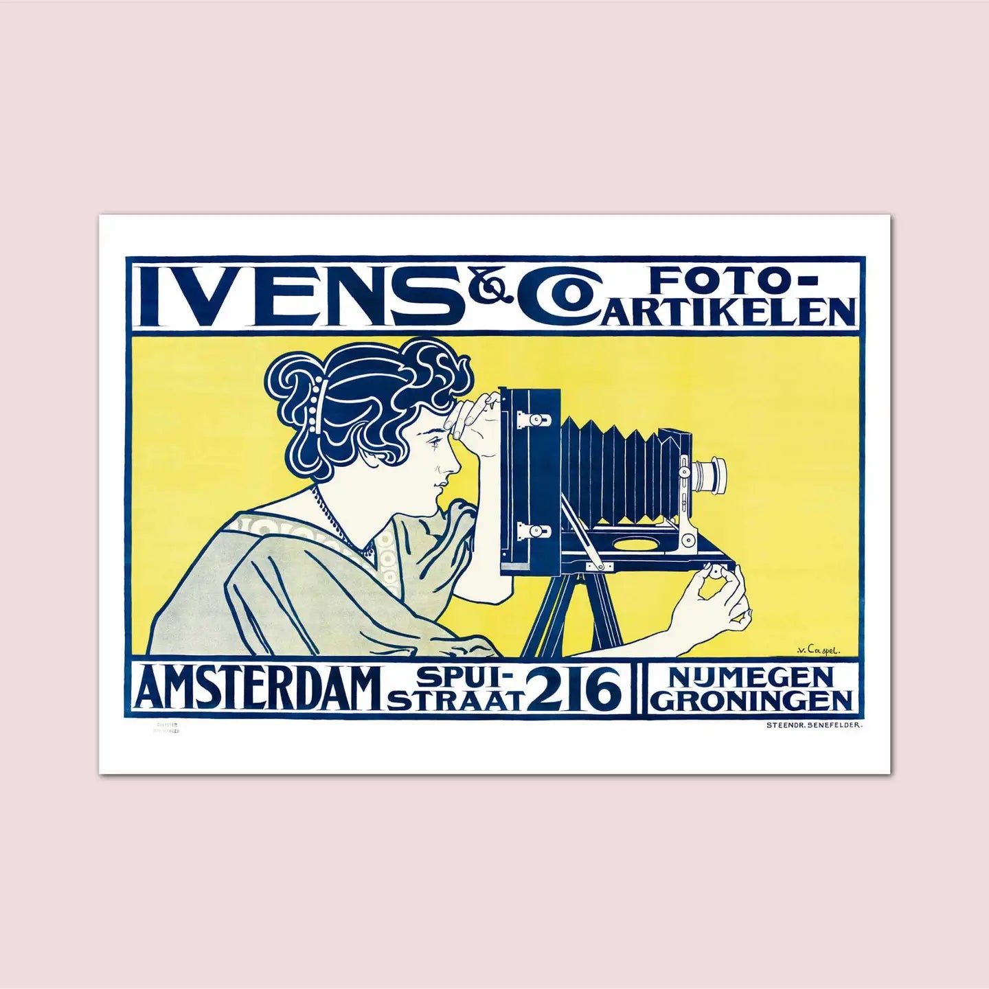 Ivens Amsterdam photography art nouveau advert A4
