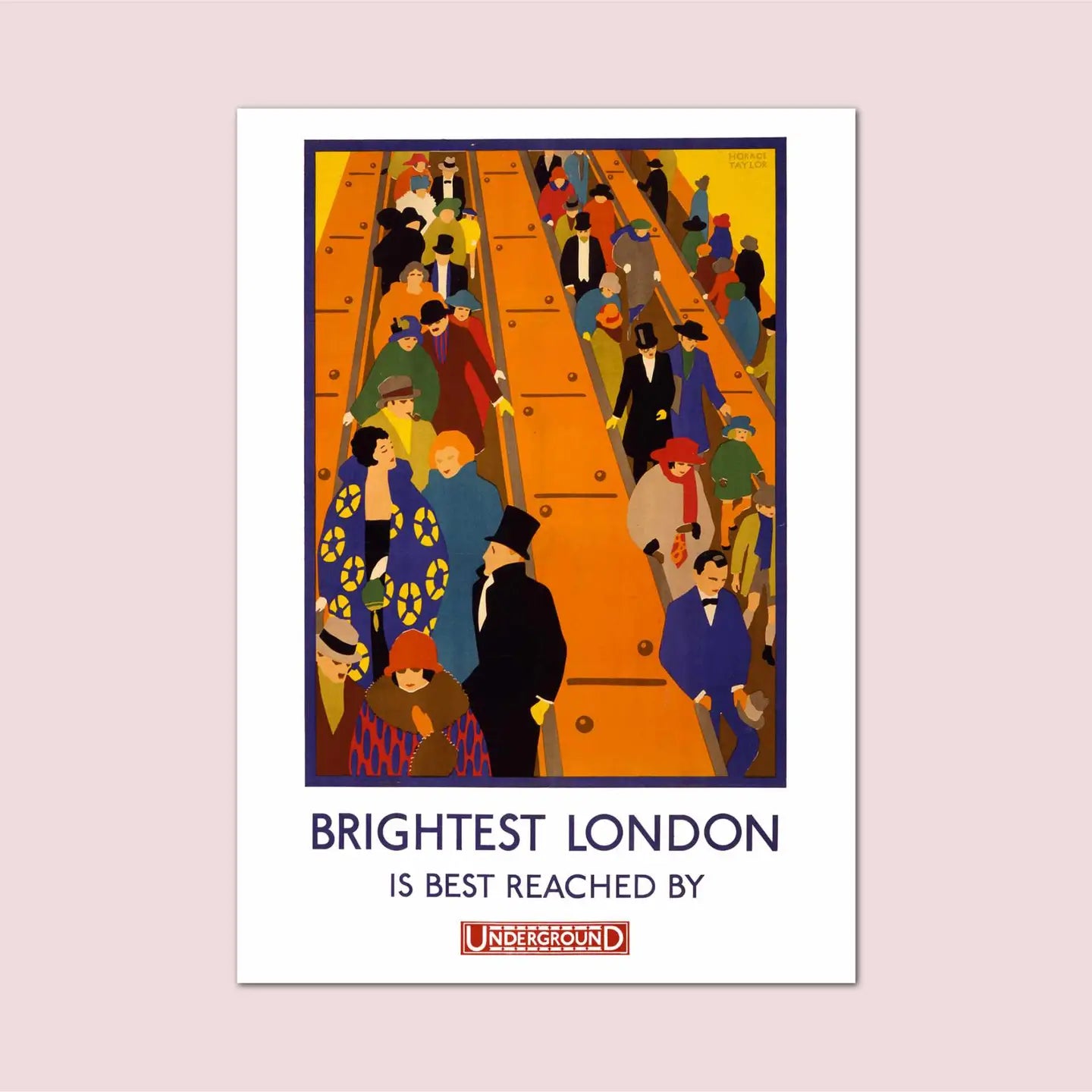 London Underground Brightest London tube advert  A4