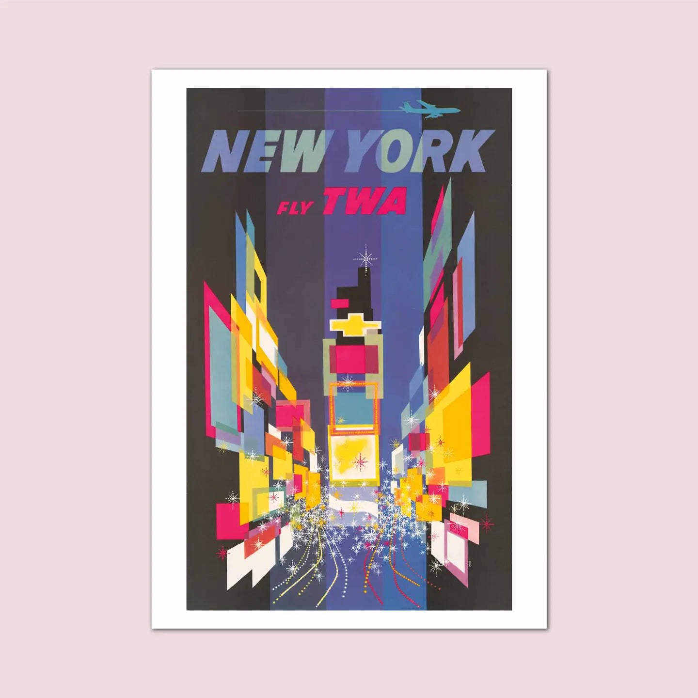 New York by TWA vintage print