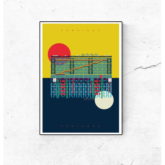 Pompidou Centre art print