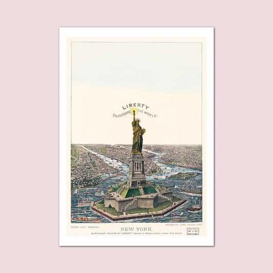 Statue of Liberty vintage poster A4